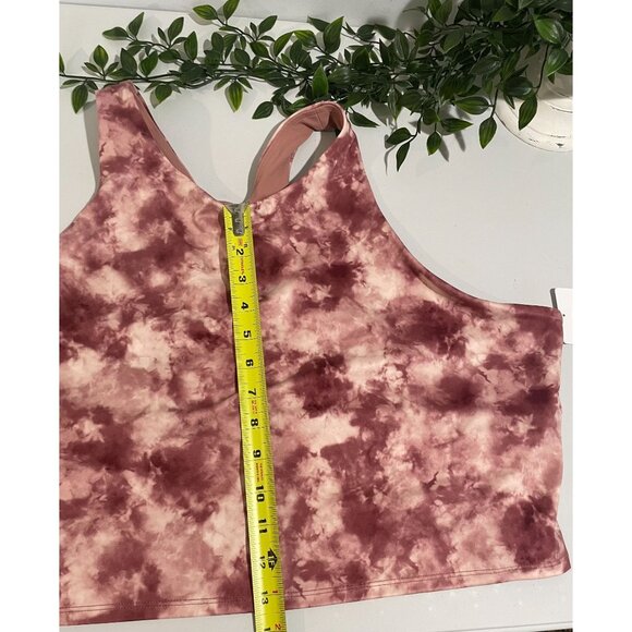 Athleta Womens Tie-Dye Tank Top 3X Polyester Spandex Blend Pink & White - Picture 8 of 10